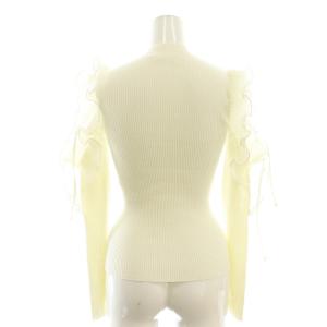 SNIDEL 24AW プリーツフリルドッキングニットプルオーバー F アイボリー /SS OS