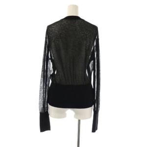 Whim Gazette WhimGazette 24SS リネンカーディガン ニット シアー F ブラック /DF OS