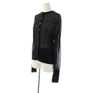 Whim Gazette WhimGazette 24SS リネンカーディガン ニット シアー F ブラック /DF OS