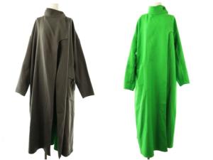REVERSIBLE STAND COLLAR COAT コート アウター ロング リバーシブル M グレー