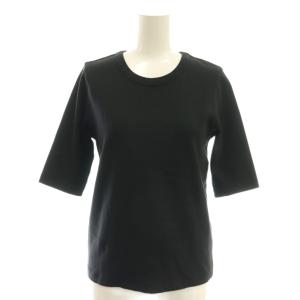 24SS スビンコットン5分袖Tシャツ カットソー 黒 ブラック /SS OS
