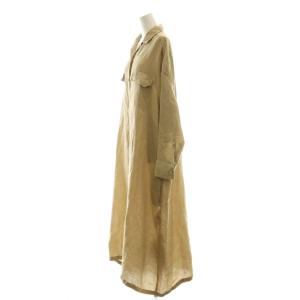 L'Appartement LONG SHIRT DRES ロングシャツ ドレス ワンピース S ベージュ /SS OS
