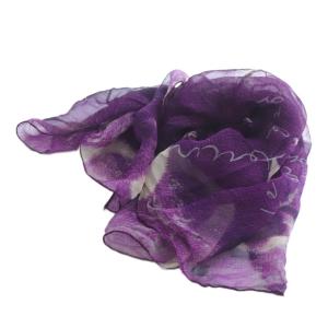 総柄 シルクストール 紫 パープル /SR11 OH