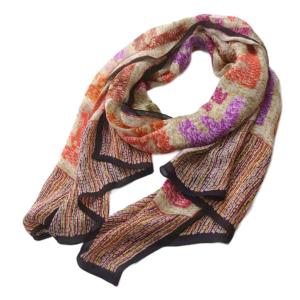 スカーフ FFロゴ シルク ベージュ /YO6 OH