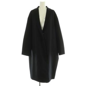 ビーバーケヌキチェスターコート ウール カシミヤ混 36 ブラック