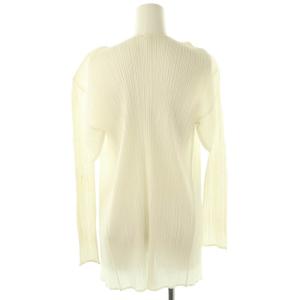 PLEATS PLEASE ISSEY MIYAKE イッセイミヤケ 前開き カーディガン プリーツ 3 ホワイト /ES OS
