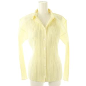 長袖シャツ プリーツ 3 ライトイエロー /DO OS