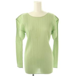 イッセイミヤケ 長袖 カットソー プリーツ 3 ミントグリーン /ES OS