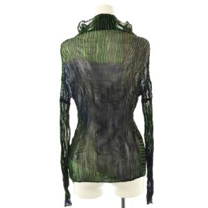 ISSEY MIYAKE ツイスト加工 プリーツ シアー 総柄シャツ 2 マルチカラー