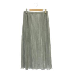 イッセイミヤケ プリーツスカート ロング 1 グレー /SS OS