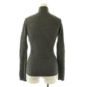 Christian Dior カシミヤハイネックリブニットセーター 長袖 刺繍 USA2 グレー /DO OS