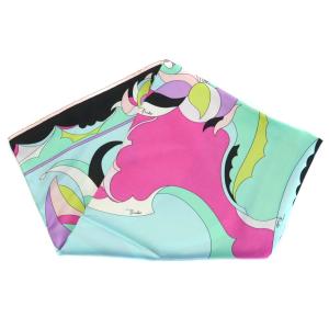 Emilio Pucci スカーフ シルク マーブル柄 マルチカラー /RI OS