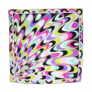 スカーフ シルク マーブル柄 マルチカラー /RI OS