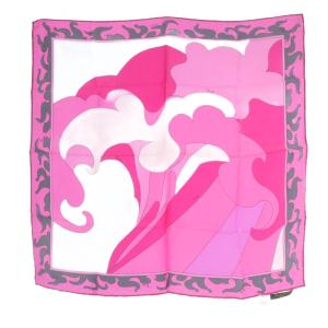 シルク スカーフ 総柄 ピンク /SR56