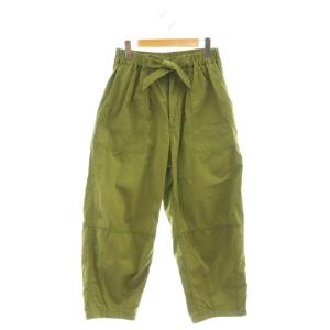 コットンシルクイージーパンツ テーパード 36 カーキ /AT OS