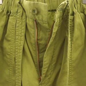 Drawer コットンシルクイージーパンツ テーパード 36 カーキ /AT OS