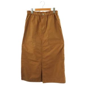 M.SUMMER2 フロントベントスカート シルク混 38 ブラウン
