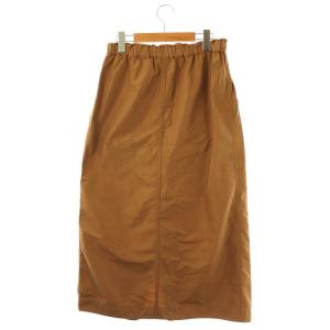Drawer M.SUMMER2 フロントベントスカート シルク混 38 ブラウン