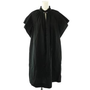 23年製 コットンポプリンワンピース IT44 ブラック /ES OS