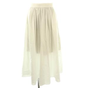 25SS CO/PE撥水ギャザースカート 36 ホワイト /ES OS