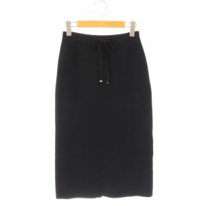 25SS ウエストゴムニットタイトスカート 32 ブラック /DO OS SH