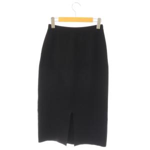 Aveniretoile 25SS ウエストゴムニットタイトスカート 32 ブラック /DO OS SH