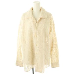 CURTAIN LACE SLIT SHIRT カーテンレース スリット シャツ 長袖 2 アイボリー