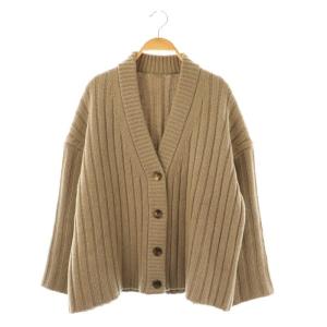 atmosphere カーディガン ニット Vネック カシミヤ混 モカ /DO OS