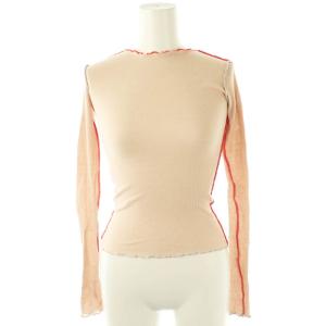 VEIN LONG SLEEVE カットソー XS ピンクベージュ オレンジレッド ライトグレー /DO