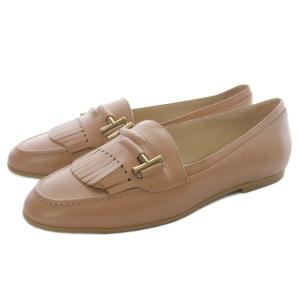 ダブルT フリンジ ローファー レザー 37.5 茶色 ブラウン /SR30