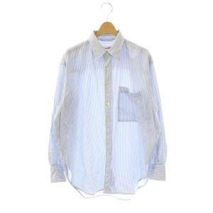 23AW オックスルーズシャツ ストライプ ライトブルー ホワイト /ES OS