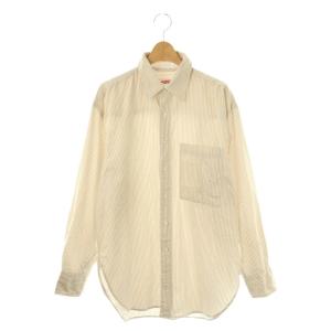 23AW オックスルーズシャツ ストライプ 長袖 ベージュ /HK OS