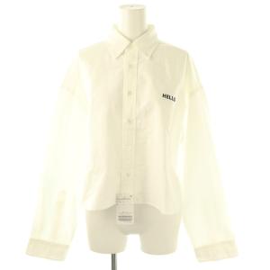24SS コットンオックスBDショートシャツ 長袖 ホワイト /HK OS