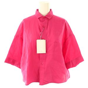 24SS Spick&Span別注リネンエンブロイダイリーシャツ 七分袖 F ピンク /DO OS