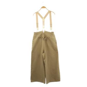 Spick&Span 24AW サスペンダー付きワーカーパンツ ワイド 36 ベージュ /HK OS