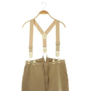 Spick&Span 24AW サスペンダー付きワーカーパンツ ワイド 36 ベージュ /HK OS
