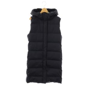 ロングダウンベスト フード S ネイビー /ES OS