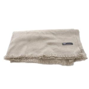 Plage 大判フリンジ ストール 茶 ブラウン /SR48