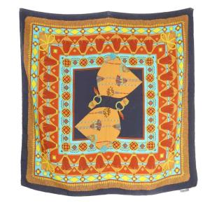 総柄 シルク スカーフ マルチカラー /SR55