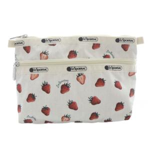 COSMETIC CLUTCHビタースウィートベリー ポーチ ベージュ 赤 レッド /SR19
