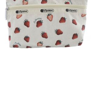 LesportSAC COSMETIC CLUTCHビタースウィートベリー ポーチ ベージュ 赤 レッド /SR19