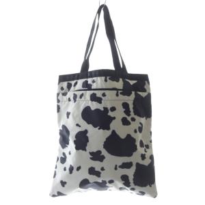EMERALD TOTE モノクロームカウ ハンドバッグ トートバッグ 白 ホワイト 黒 ブラック /SR
