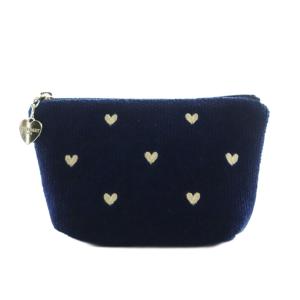 ラブラリーバイ LOVERARY BY 舟型ポーチS ラブラリーハート 紺 ネイビー /SS OS
