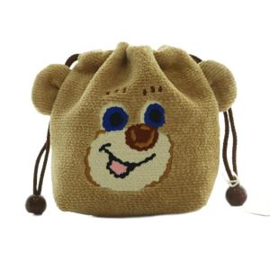 ラブラリーバイ LOVERARY BY 24年 ポーチ ドアップテディ 耳付き巾着 茶 ブラウン /SS