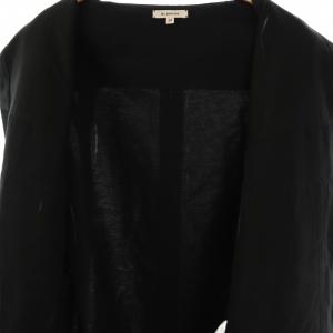 BLAMINK コットンリネンレギュラーシャツ 36 ブラック