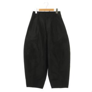 コットンシルクバックポケットパンツ 36 ブラック