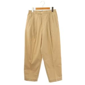 CAPSULE コットンバックギャザーパンツ テーパード ジッパーフライ 36 ベージュ /DO OS