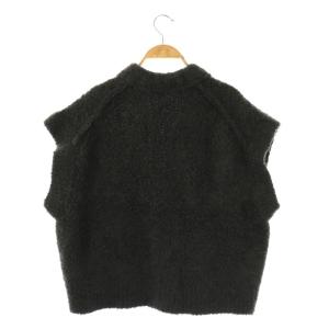 BLAMINK ウールカシミヤニットベスト 38 ダークグレー