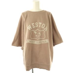 24SS WESTON CRASH S/S スウェット トレーナー F ミルクティーベージュ /ES OS