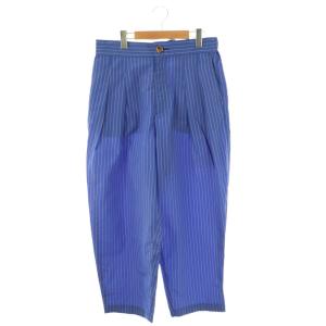 ナイロンNストライプタックパンツ M ブルー イエロー /DO OS
